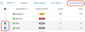 Delete Group - Select Group